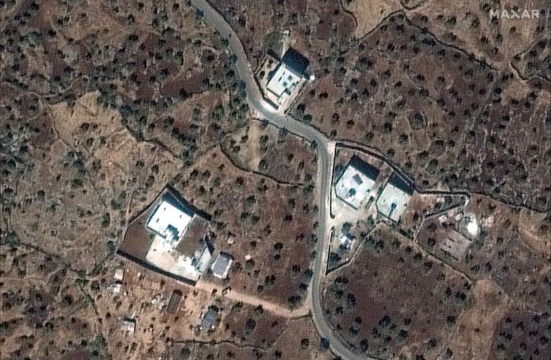 A September 28, 2019 satellite view of al-Baghdadi's residence before a U.S. military raid
