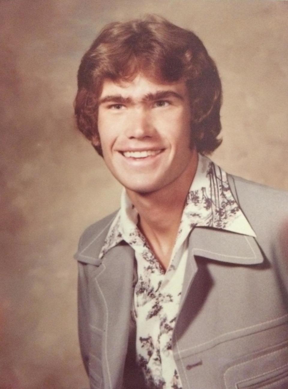 "This is my father Randy's high school senior picture, taken in Mt. Gilead, Ohio, in 1979. My dad has always been quite the lady's man, and this was particularly true in his high school and college years. He's always been a very cool, hilarious, and interesting man. Although not the most conventionally attractive (those eyebrows!), he's always had this endearingly confident, comfortable air to him that has resonated with almost everyone he's met." --<i> Evan</i>