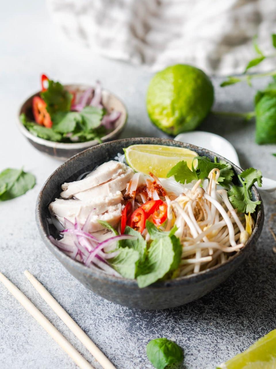 A play of Vietnamese chicken noodle soup (Getty/iStock)