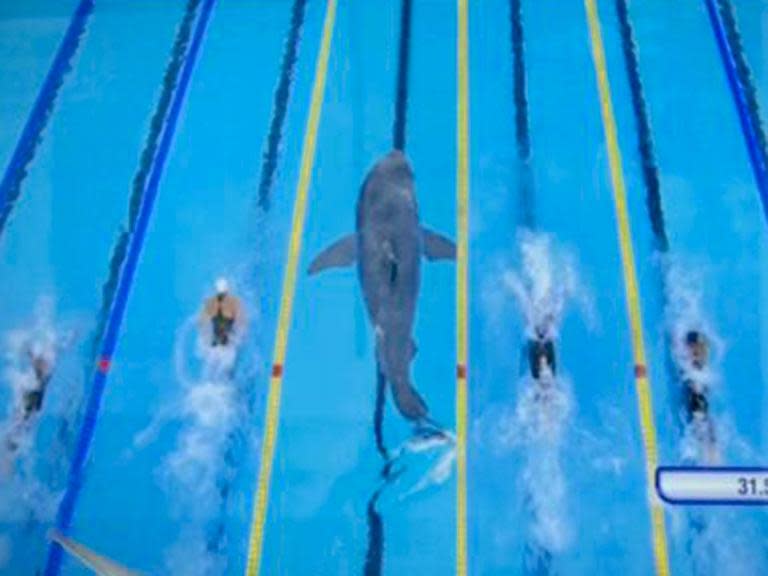 Michael Phelps races great white shark (sort of) on Discovery Channel