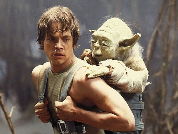 Luke begins his Jedi training with Master Yoda
