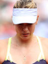 Maria Sharapova of Russia looks to the ground in her Women's Singles Final match against Serena Williams of United States of America during day fourteen of French Open at Roland Garros on June 8, 2013 in Paris, France.