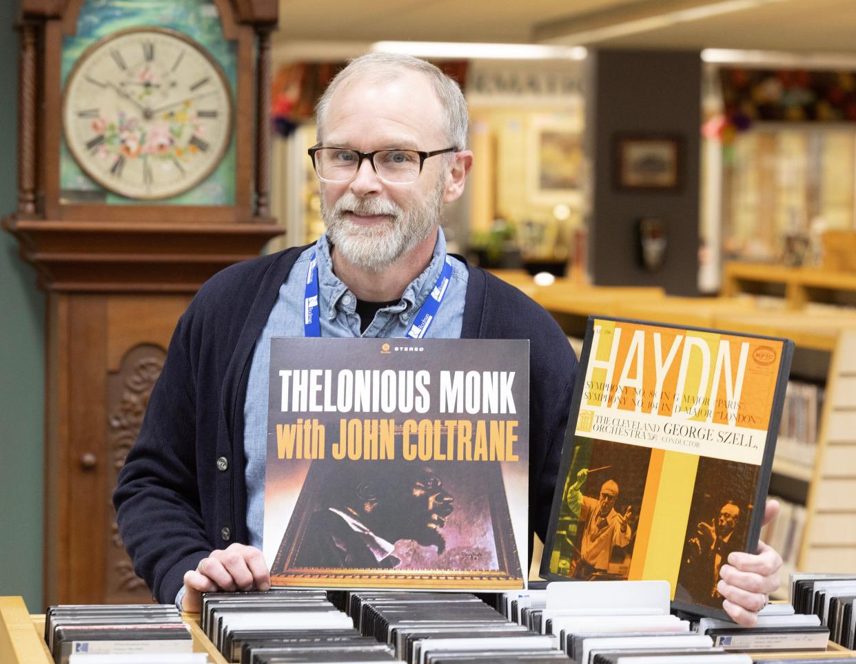 Byrun C. Reed, a reference librarian at the Rodman Public Library in Alliance, manages the Alliance Vinyl Club. Members enjoy listening and/or collecting vinyl records, and meet and talk about the music, records and artists.