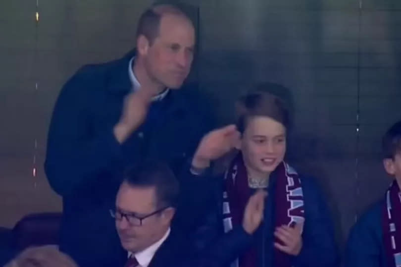 William and George were in the crowd at Villa Park