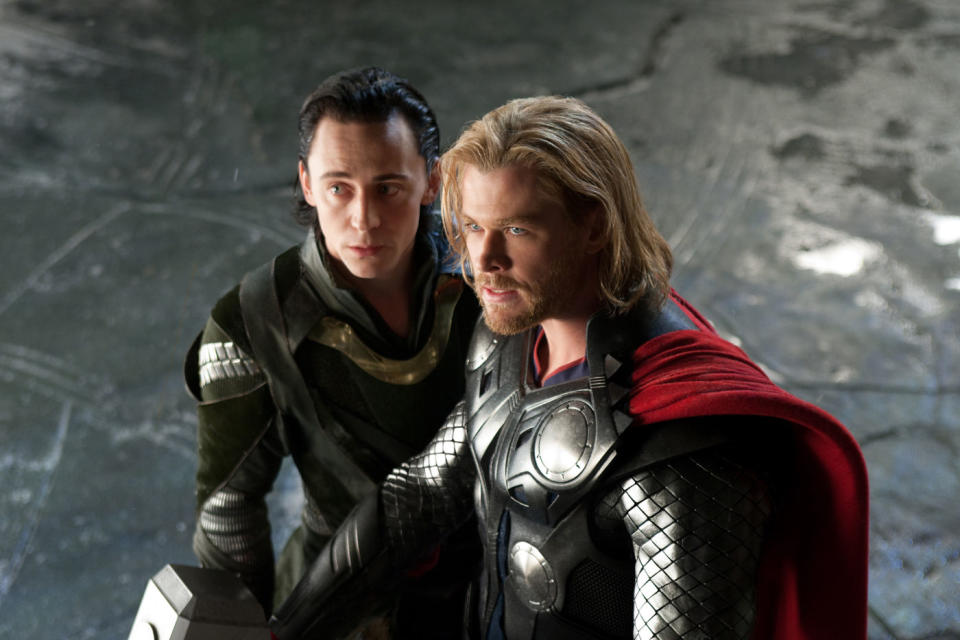 Tom Hiddleston and Chris Hemsworth in Thor (Marvel Studios)