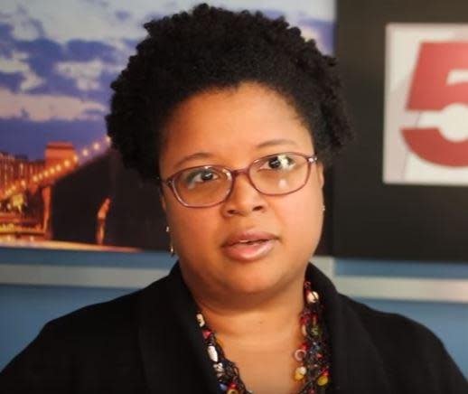 Ms Chappelle-Nadal became a leading critic during the protests in Ferguson, Missouri after the police killing of Michael Brown: YouTube