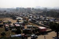 Protest against newly passed farm bills near Delhi