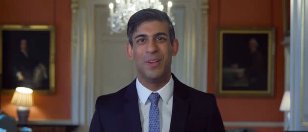 Rishi Sunak filmed the video in Number 10