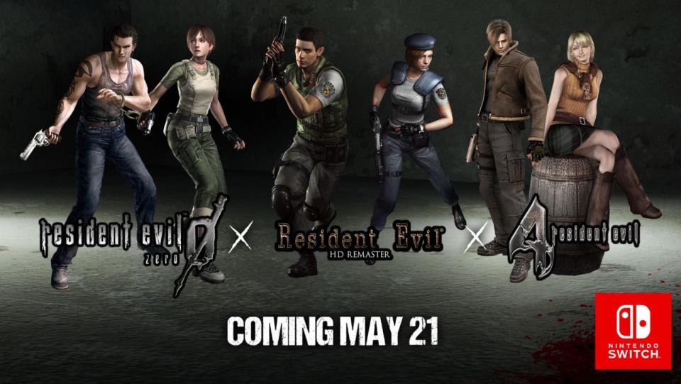 Four months after Capcom announced it would bring three Resident Evil games tothe Nintendo Switch, we have a release date -- May 21