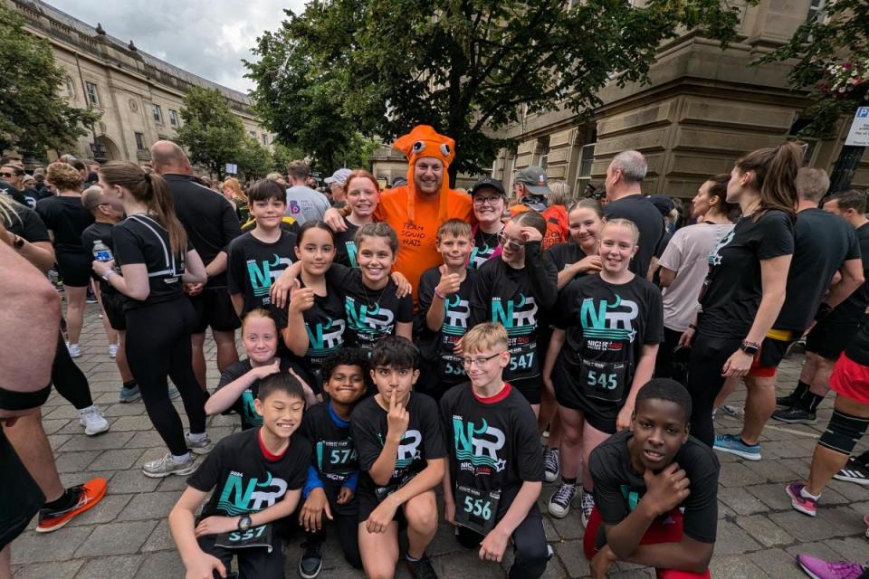 Bolton St Catherine’s Academy was running the race with his Year 6 students <i>(Image: Jack Fifield, Newsquest)</i>