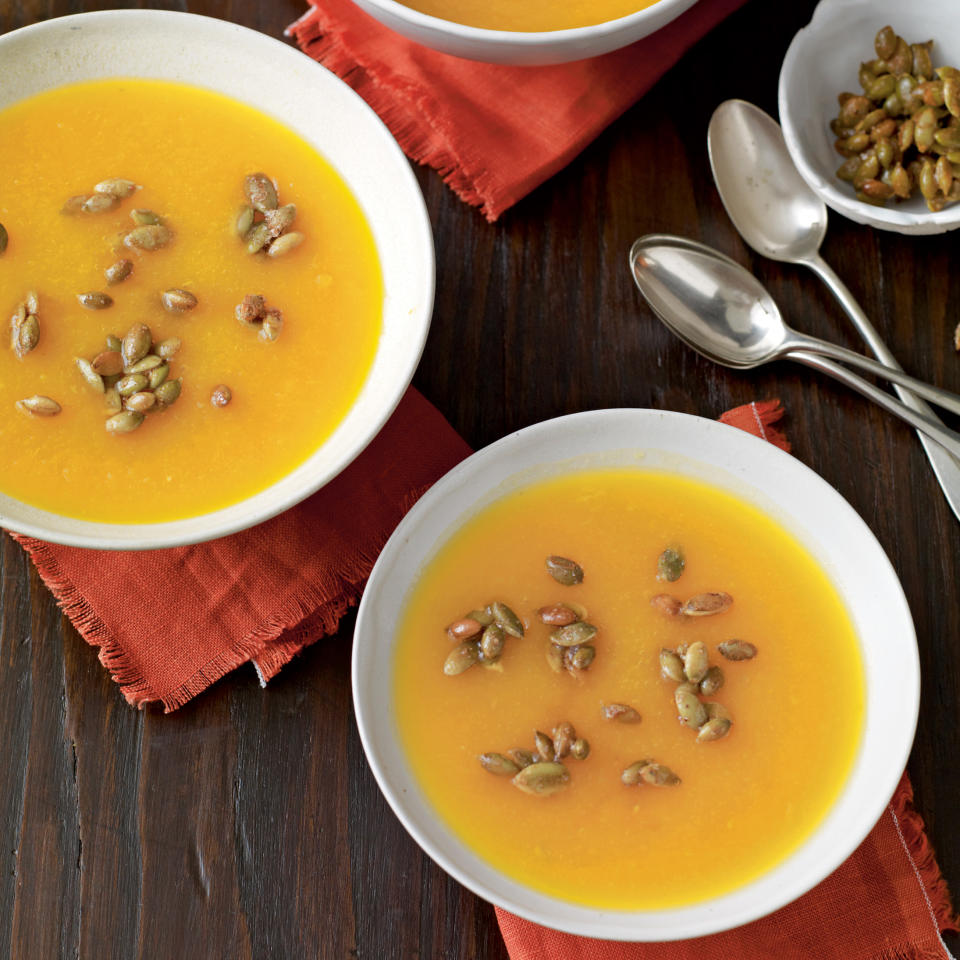 Butternut Squash Soup with Spiced Seeds
