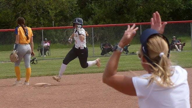 Lancaster's Reese Poston hit a walk-off solo home run in the bottom of the seventh inning to lead the Lady Gales to a 1-0 regional semifinal win over Gahanna.