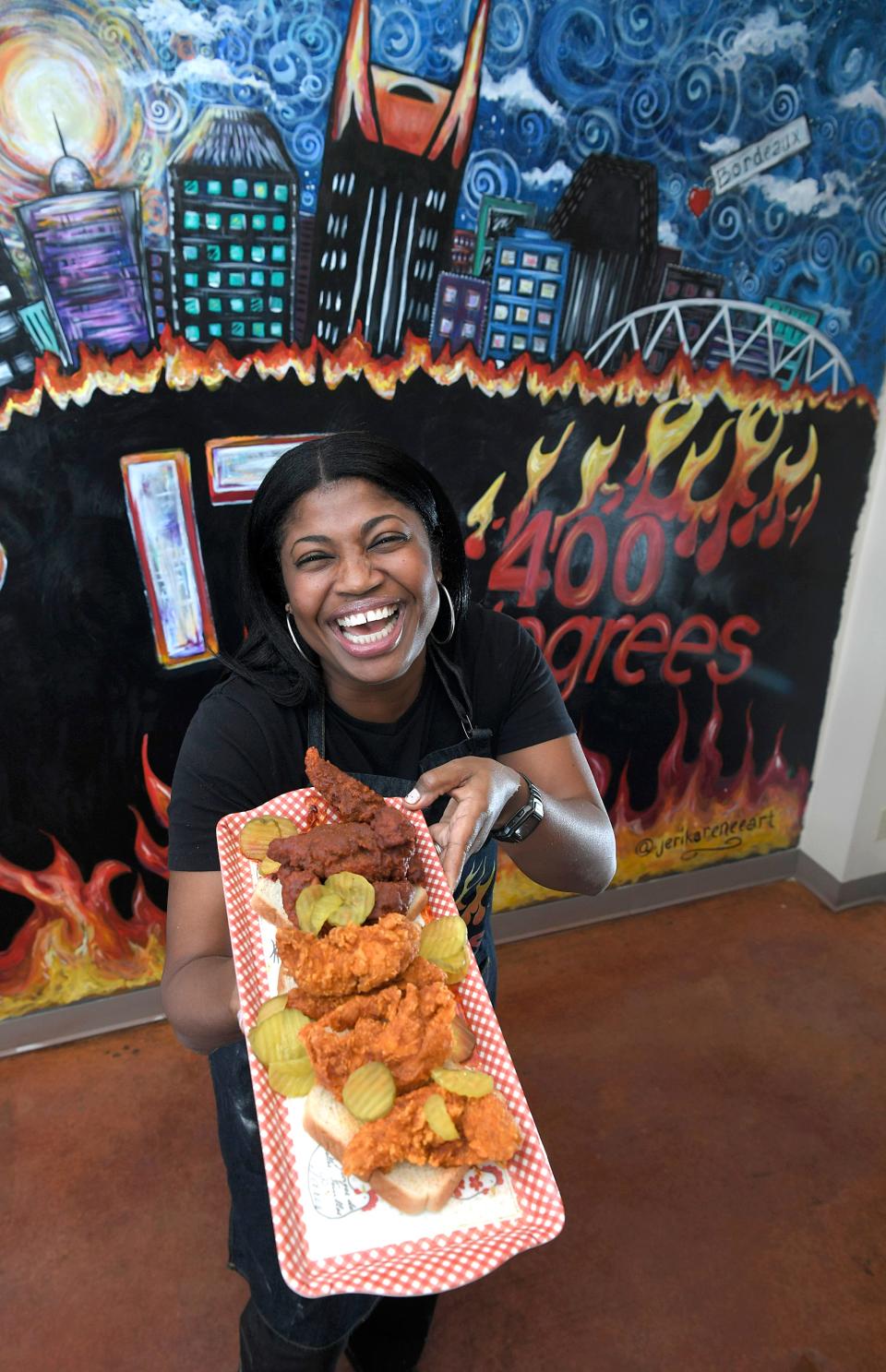 Aqui Hines, here in 2018, is owner and founder of 400 Degrees hot chicken.