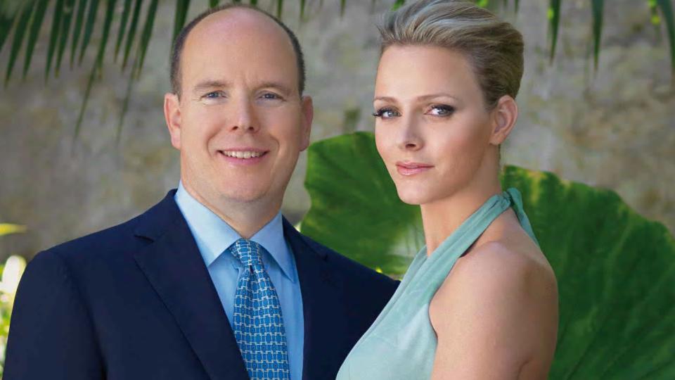 Prince Albert II and Charlene Wittstock's official engagement portrait 