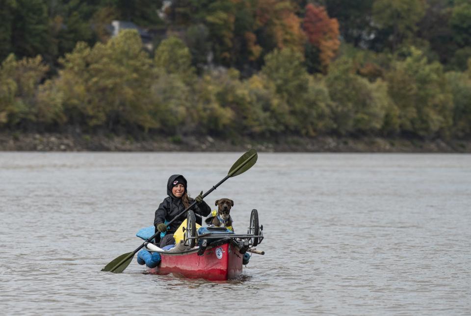 Amanda Hoenes' book, "Digging Deeper: USMC Veteran Solo Paddles the Missouri and Mississippi Rivers" recounts the Branson High School graduate's 3,300-mile trek in a canoe.