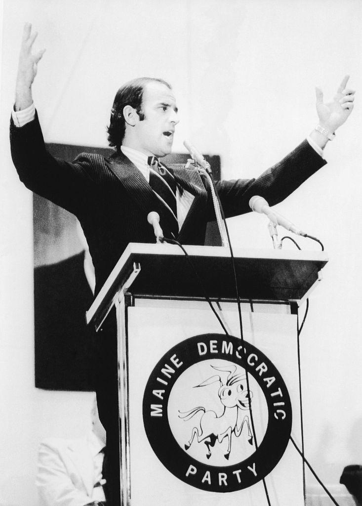 senator joseph biden speaking at 1976 democratic convention