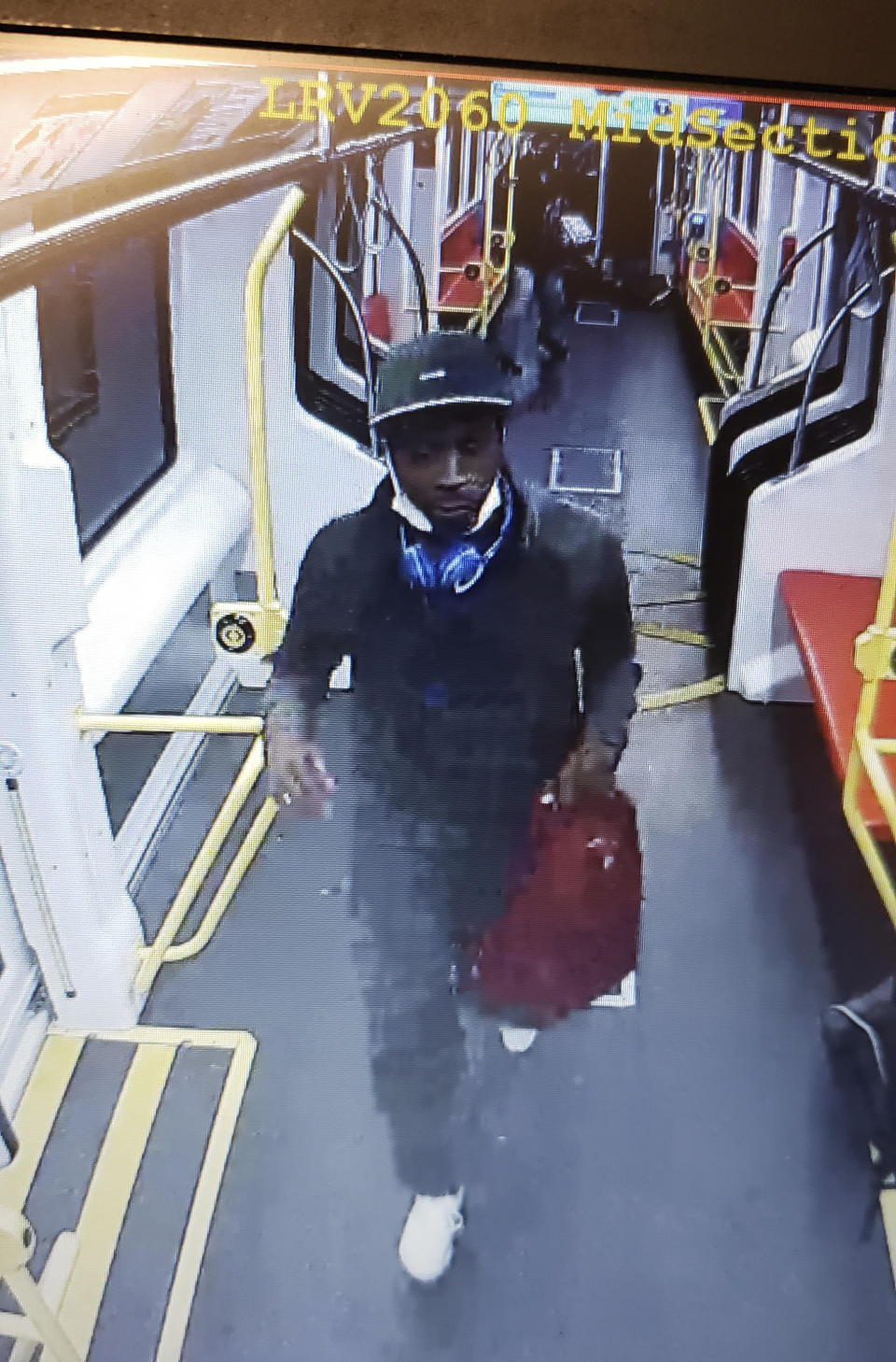 FILE - In this image from video released by the San Francisco Police Department is person of interest Javon Green following a shooting on a Muni Metro train in San Francisco, Wednesday, June 22, 2022. His attorney says Green, who shot and killed a passenger on a San Francisco subway commuter train, will be charged with gun crimes but not homicide in what the attorney calls a clear case of self-defense. Green has a court hearing on Tuesday, June 28. (Police Department via AP, File)