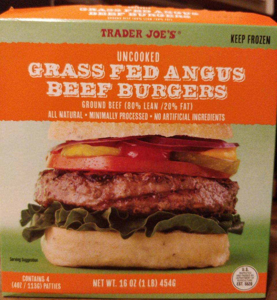 Uncooked Grass Fed Angus Beef Burgers