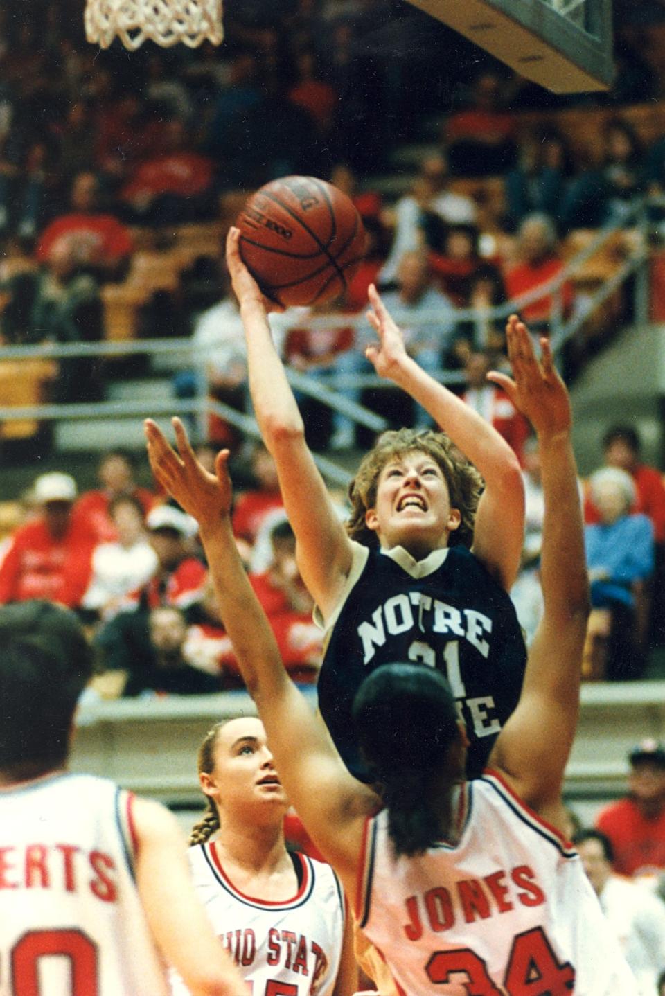 Bloomington native Beth Morgan Cunningham excelled for Notre Dame as both a player and assistant coach. She's now headed to Duke. (South Bend Tribune File Photo)