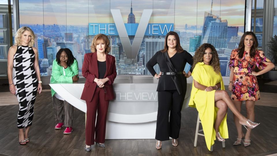 The View co-hosts SARA HAINES, WHOOPI GOLDBERG, JOY BEHAR, ANA NAVARRO, SUNNY HOSTIN, ALYSSA FARAH GRIFFIN