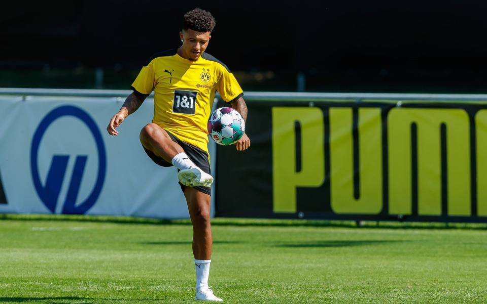 Jadon Sancho training with Borussia Dortmund - GETTY IMAGES