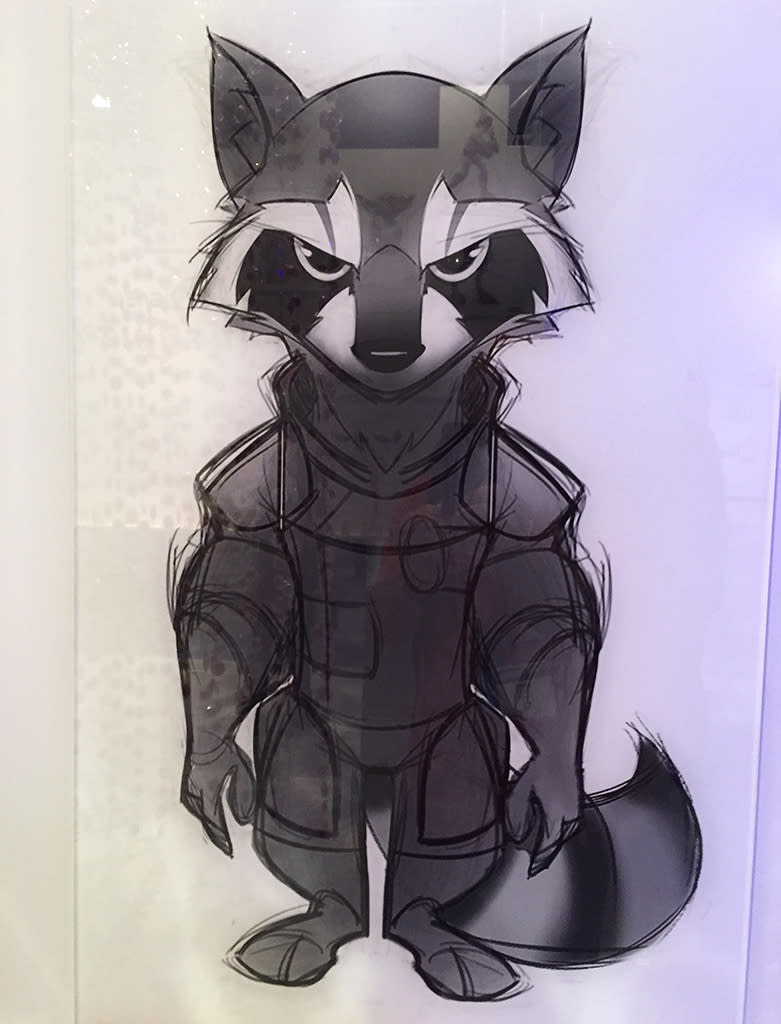 This drawing of the 'Guardians of the Galaxy’ raccoon manages to capture some of the character’s toughness.
