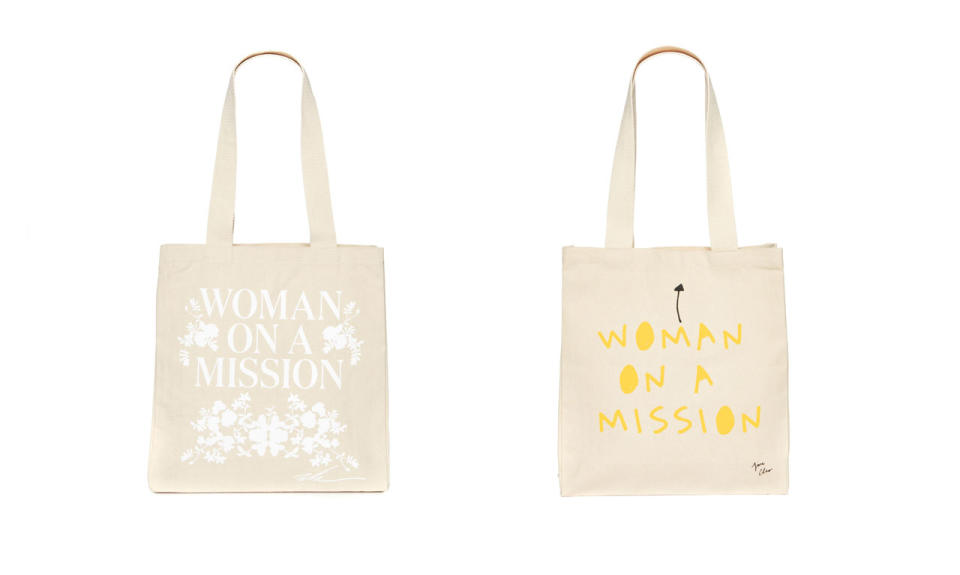 <p>Feed, founded by Lauren Bush Lauren to fight hunger around the globe, has partnered with four inspirational women: Cleo Wade, Ulla Johnson, Arianna Huffington, and Julia Turshen to create special “Woman on a Mission” tote bags. For each tote sold, 10 meals will be provided to school children in need. <br><br>Cleo Wade x Feed Tote, $38, <a rel="nofollow noopener" href="https://www.feedprojects.com/cleo-wade-canvas-mission-tote" target="_blank" data-ylk="slk:feedprojects.com;elm:context_link;itc:0;sec:content-canvas" class="link ">feedprojects.com</a><br>Ulla Johnson x Feed Tote, $38, <a rel="nofollow noopener" href="https://www.feedprojects.com/ulla-johnson-canvas-mission-tote" target="_blank" data-ylk="slk:feedprojects.com;elm:context_link;itc:0;sec:content-canvas" class="link ">feedprojects.com </a> </p>