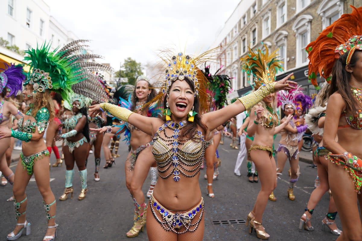 Dancers at the Notting Hill Carnival  (PA Wire)