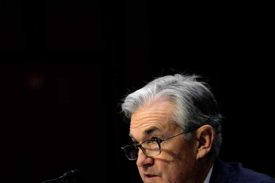 Federal Reserve Board Chairman Jerome Powell testifies before a Joint Economic Committee hearing on "The Economic Outlook" on Capitol Hill in Washington, U.S., November 13, 2019. REUTERS/James Lawler Duggan