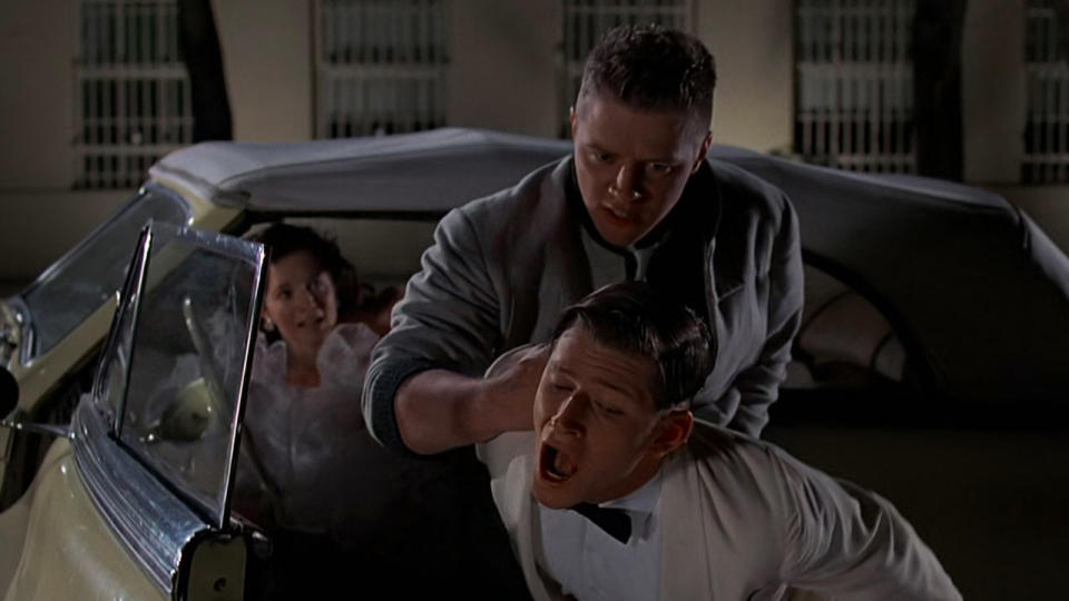 Crispin Glover, Lea Thompson and Thomas F. Wilson in Back to the Future