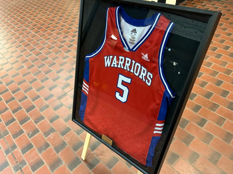 Oscar's jersey won't just be displayed in the gym, it will be hung in the lobby as well.