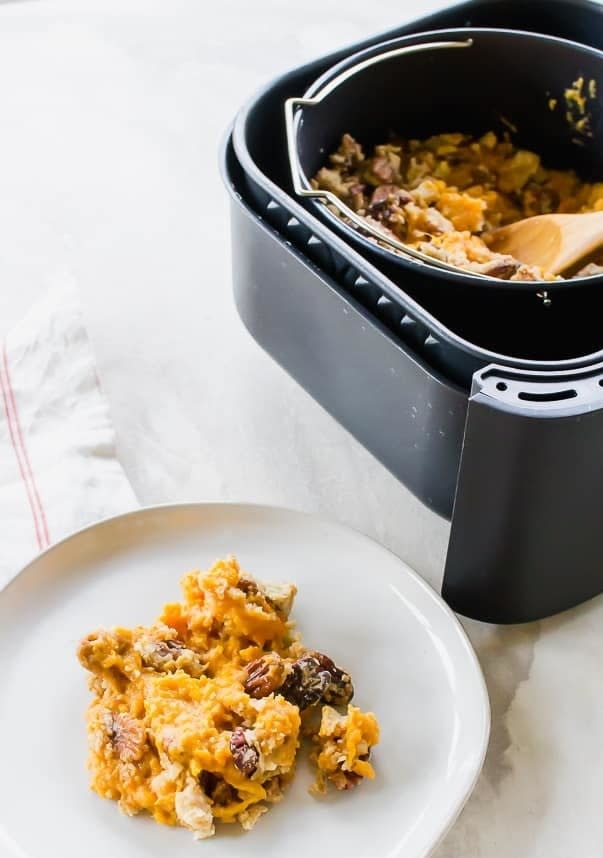 Air fryer sweet potato casserole.