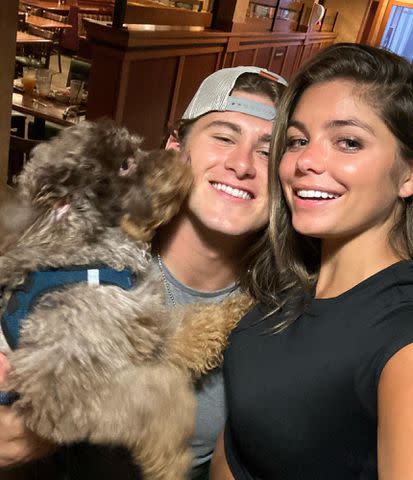 Hannah Ann Sluss Instagram Jake Funk and Hannah Ann Sluss with their dog, Dash.