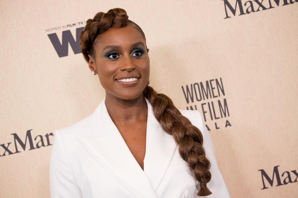 Issa Rae at the Women in Film Gala in Los Angeles on June 12. Makeup by <a href="https://www.instagram.com/p/Byokq9Up30c/" target="_blank" rel="noopener noreferrer">Joanna Simkin</a>. Hair by <a href="https://www.instagram.com/p/ByrHHjFlYC2/" target="_blank" rel="noopener noreferrer">Ashley Noel</a>.&nbsp;