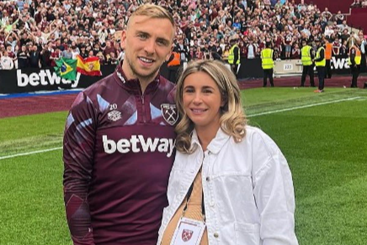 Dani Dyer supports footballer boyfriend, West Ham player Jarrod Bowen, as she nears due date (Instagram/Dani Dyer)