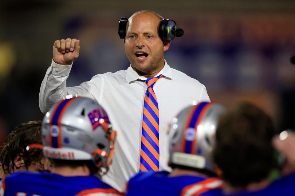 Bolles head coach Matt Toblin won his 100th career game as a high school football head coach.