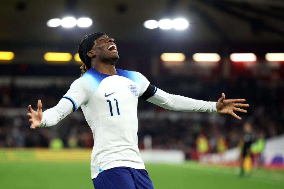 None Madueke continues to impress for England Under-21s (The FA via Getty Images)