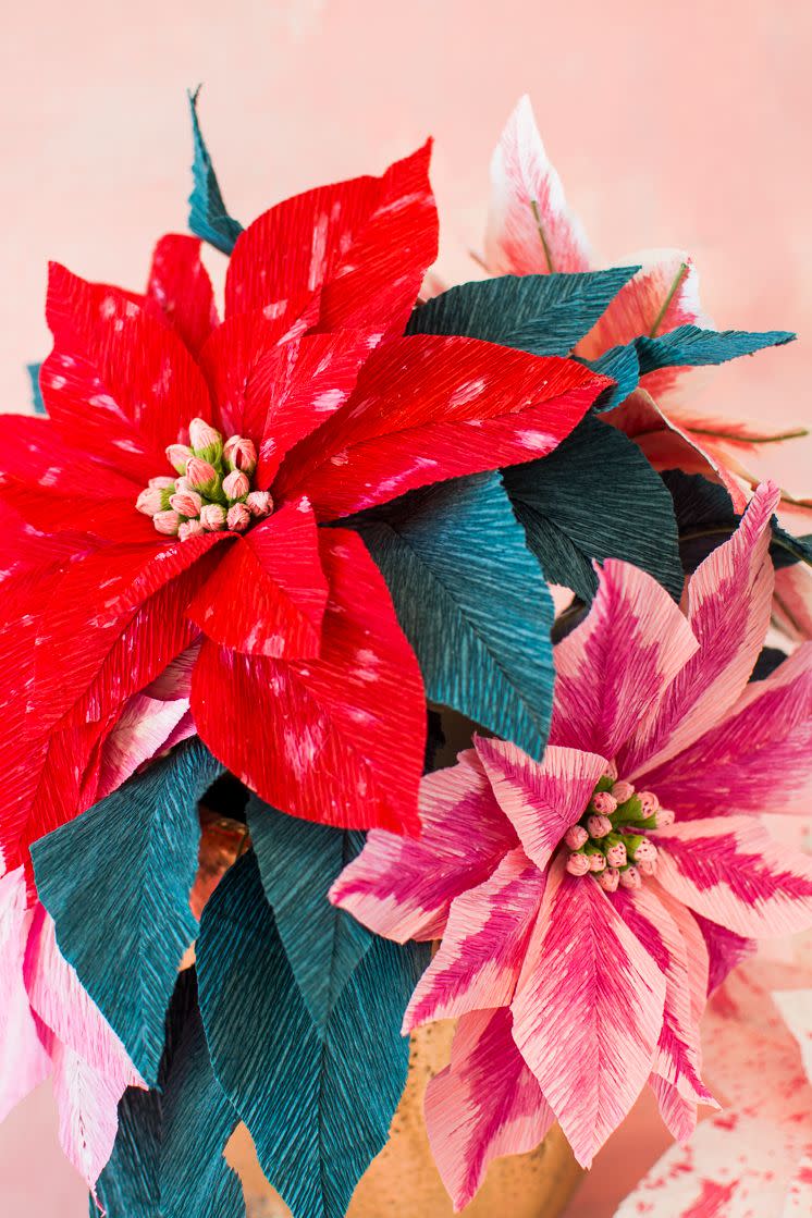 14) Paper Poinsettia Flowers