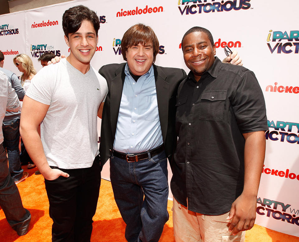 Josh Peck, Dan Schneider, and Kenan Thompson in 2011. (Photo by Christopher Polk/Getty Images for Nickelodeon)