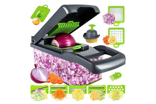 Fullstar Vegetable Chopper - Spiralizer Vegetable Slicer - Onion Chopper  with Container - Pro Food Chopper - Slicer Dicer Cutter - (4 in 1, White) -  Yahoo Shopping