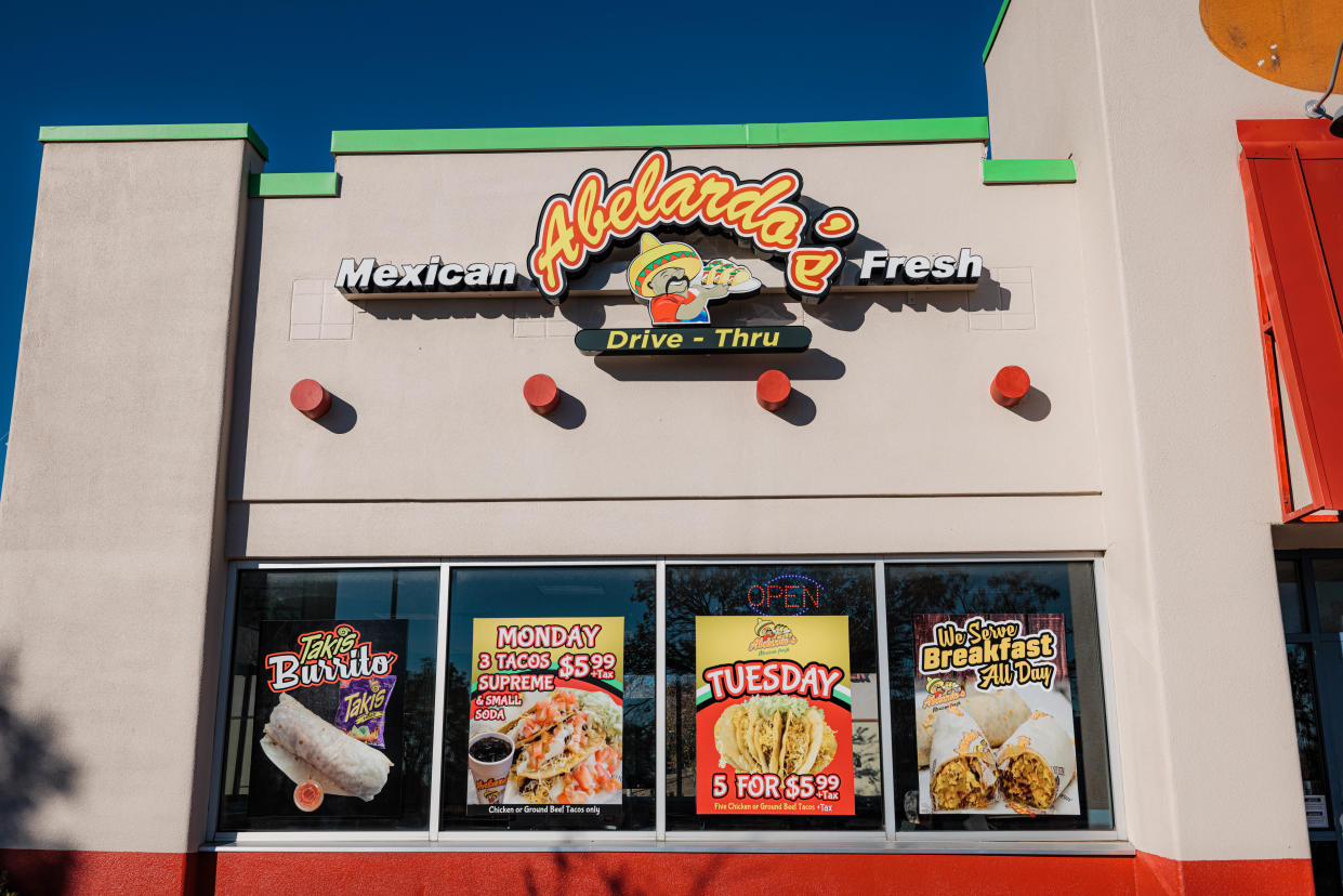 Abelardo’s Mexican Fresh is located in the former Taco Bueno building in front of Washington Park Mall.