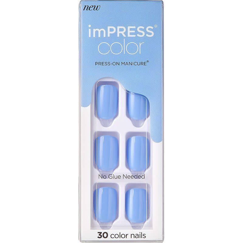 Kiss Baby Why so Blue imPRESS Color Press-On Manicure