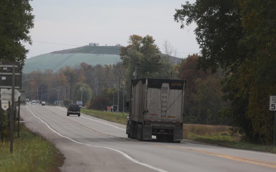 Seneca Meadows Inc. landfill can be seen in NY 414 in Magee as you exit the Thruway.