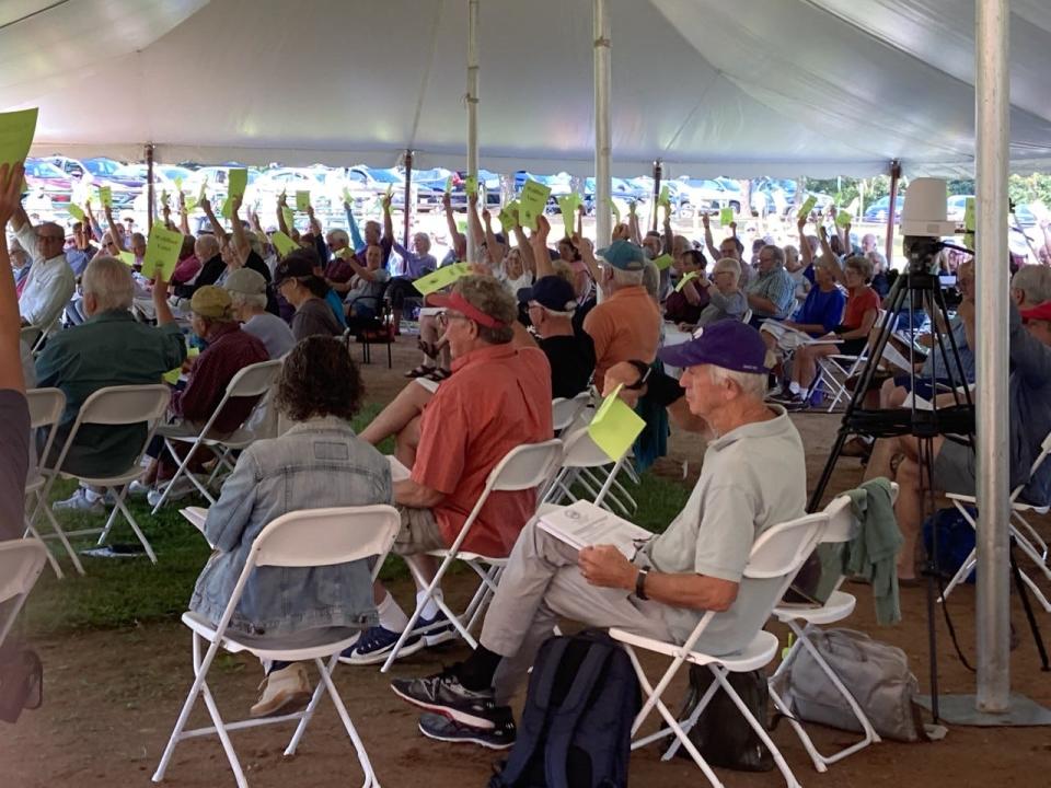 Wellfleet voters cast their choices at Town Meeting