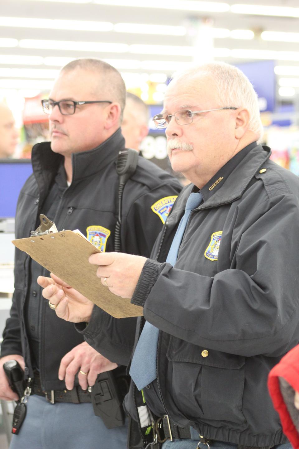 The Cheboygan Department of Public Safety will most likely be designating two officers to participate in the unified task force, Cheboygan Department of Public Safety Director Kurt Jones (right) said. This will allow there to be an officer trained in the school issues to be available at all times.