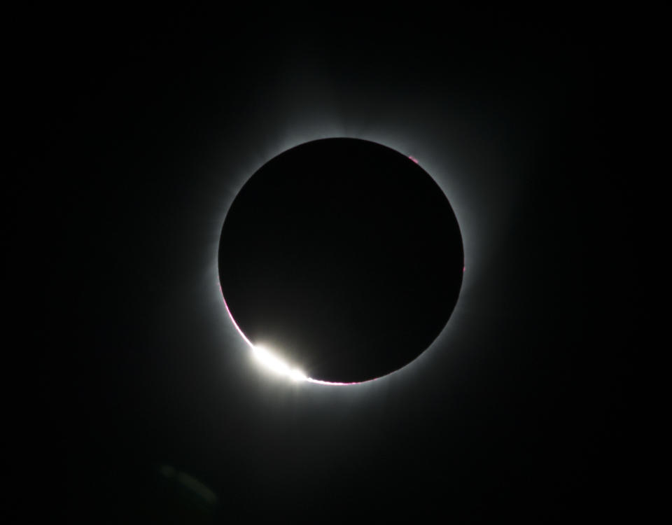 The 'diamond ring effect' is seen during a total solar is seen from the Lowell Observatory Solar Eclipse Experience in Madras, Oregon.&nbsp;