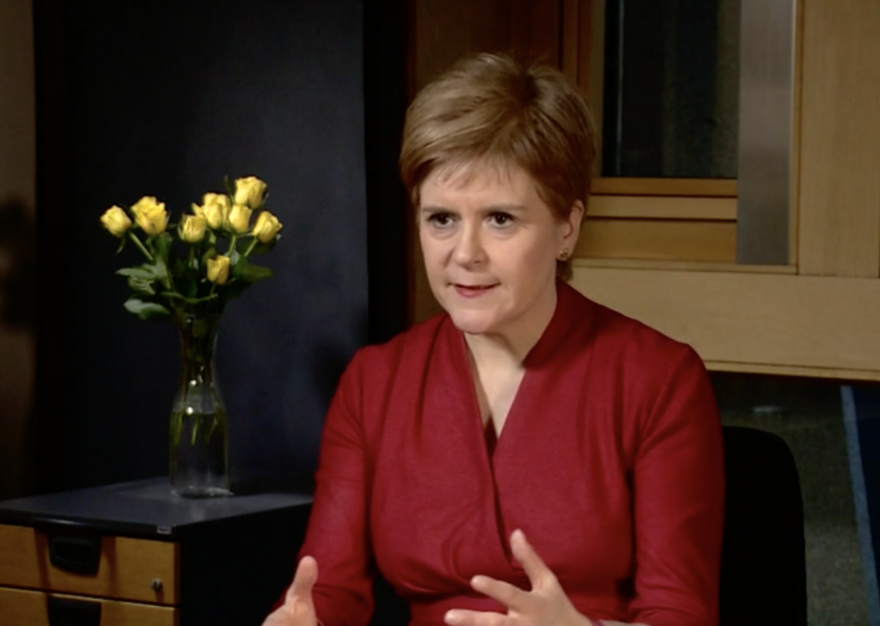 <p>Nicola Sturgeon insists Scots have a ‘right’ to another independence vote</p> (BBC News)