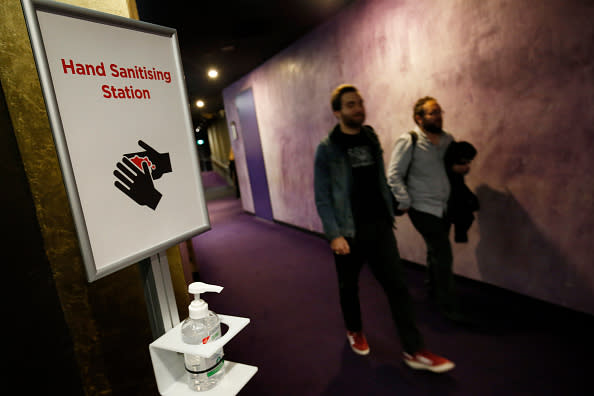 People return to the movie theatre at Cinema Nova in Carlton in Melbourne, Australia. Premier 