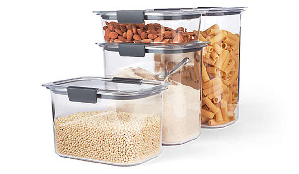 Seal your staples inside this clear canisters. (Photo: Bed Bath & Beyond)