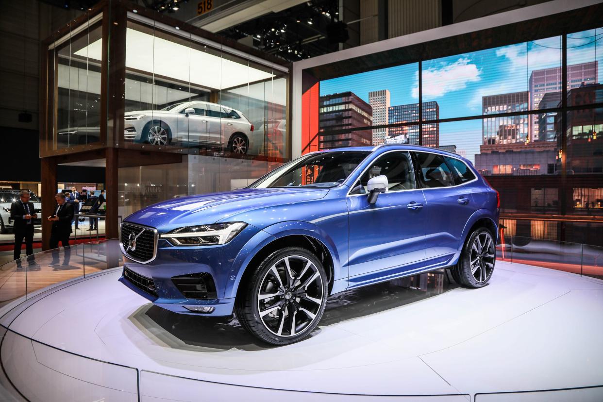 The New Volvo XC60 on display during the second press day of the Geneva Motor Show 2017 at the Geneva Palexpo on March 8, 2017 in Geneva, Switzerland.